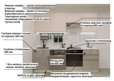 Кухня прямая Тифа ВТ фото 2